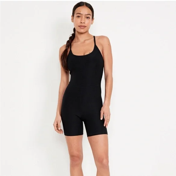 Black Old Navy Racerback Bodysuit - Picture 2 of 7